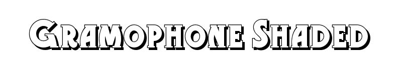 Gramophone Shaded Font