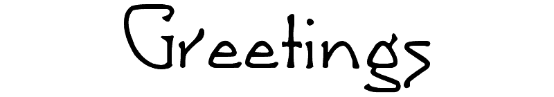 Greetings Font