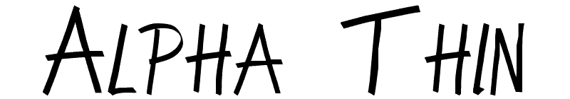 Alpha Thin Font