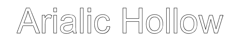 Arialic Hollow Font