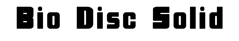 Bio Disc Solid Font