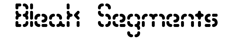 Bleak Segments Font