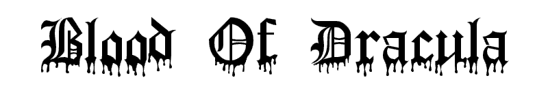 Blood Of Dracula Font