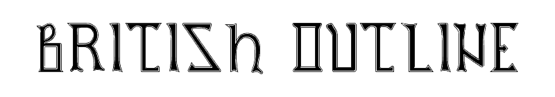 British Outline Font