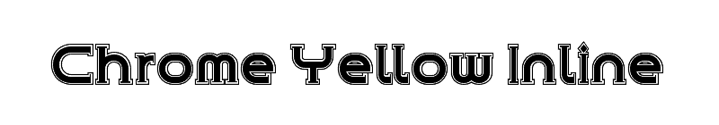 Chrome Yellow Inline Font
