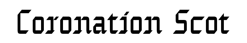 Coronation Scot Font