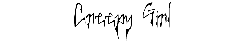 Creepy Girl Font