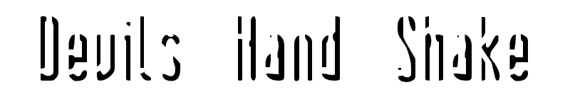 Devils Hand Shake Font