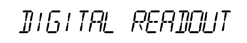 Digital Readout Font