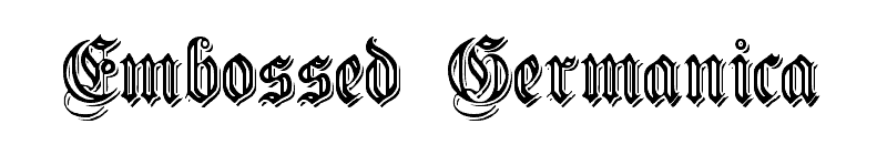 Embossed Germanica Font