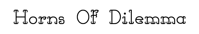 Horns Of Dilemma Font