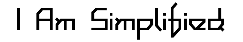 I Am Simplified Font