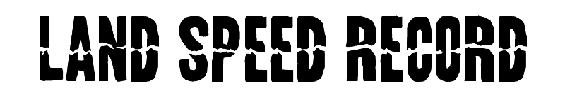 Land Speed Record Font