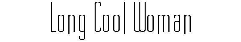 Long Cool Woman Font