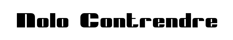 Nolo Contrendre Font