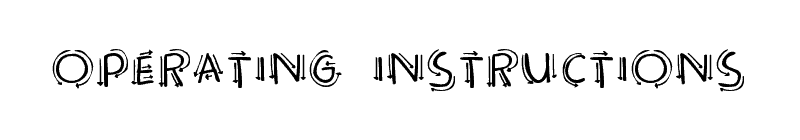 Operating Instructions Font