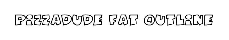 Pizzadude Fat Outline Font