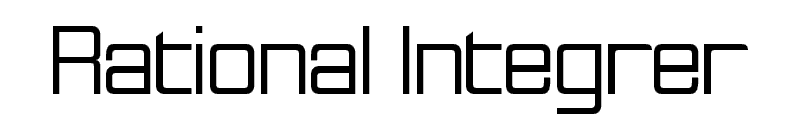 Rational Integrer Font