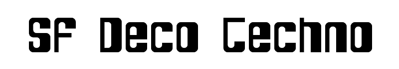 SF Deco Techno Font