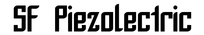 SF Piezolectric Font