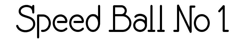 Speed Ball No 1 Font