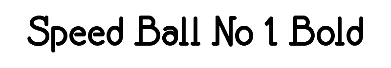 Speed Ball No 1 Bold Font