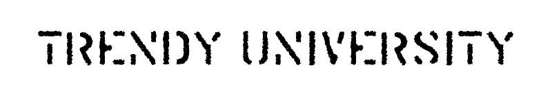 Trendy University Font