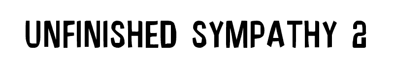 Unfinished Sympathy 2 Font