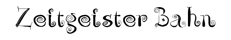 Zeitgeister Bahn Font