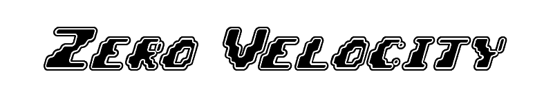 Zero Velocity Font